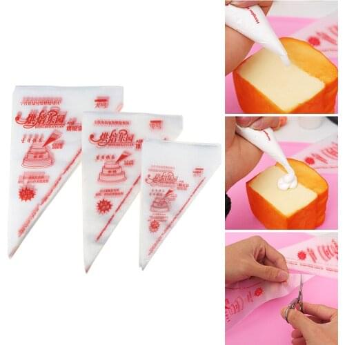 Disposable plastic pastry Piping Bag 100PCS/bag Wedding Cake Decorating Tool Icing Nozzle Fondant Cream Pastry Tip