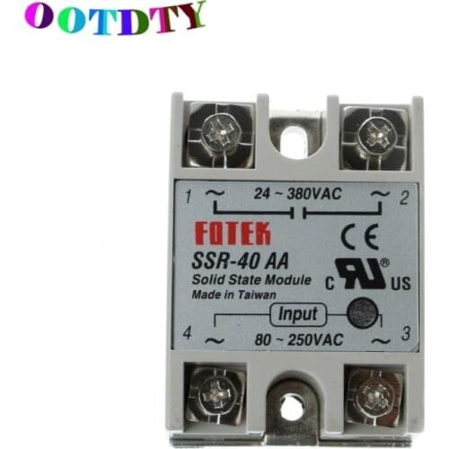 OOTDTY 1 pc SSR-40 AA AC-AC Metal Base Solid State Relay Moudle SSR-40AA 40A Output AC 24-380V