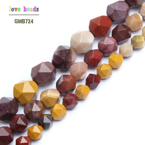 Wholesale Natural Stone Beads Faceted Mookaite Round Beads For Making Jewelry 15Inch 6/8/10mm Beads Diy Bracelet
