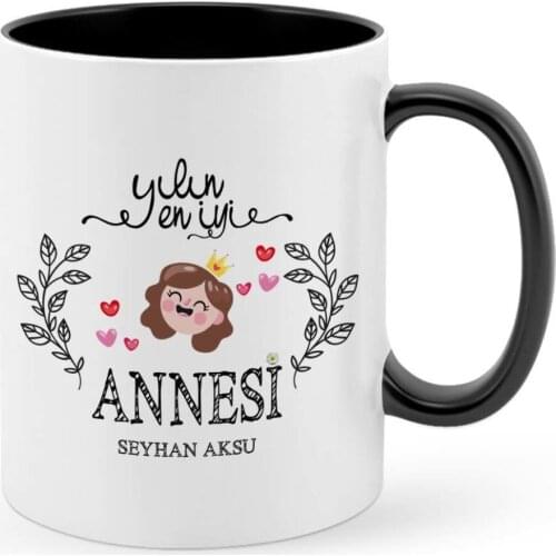 Personalized Mother Of The Year 'S Best Black Mug Cup-2