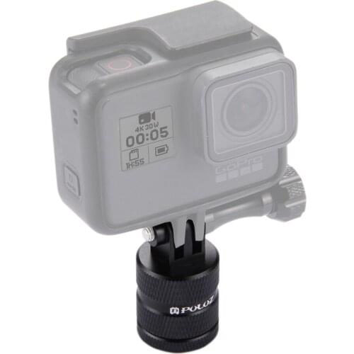 PULUZ 1/4 Inch Screw Hole Tripod Mount CNC Adapter for GoPro HERO 6 5 4 Session Xiaoyi and Other Action Cameras