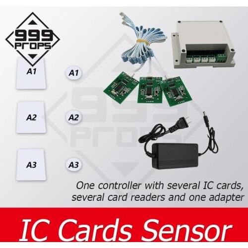 RFID Prop Room Escape Game RFID sensor place IC cards on correct RFID sensor to open maglock escape room mechanism 999PROPS