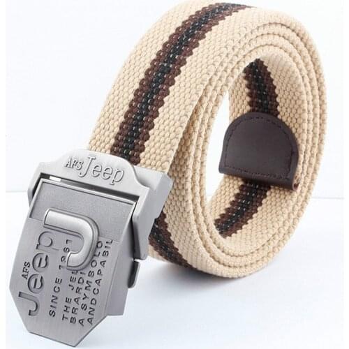 Brand Mens Belt Unisex Mens & Womens Belts Striped Canvas Military Mens Jeans Belts Canvas belt cinturon hombre