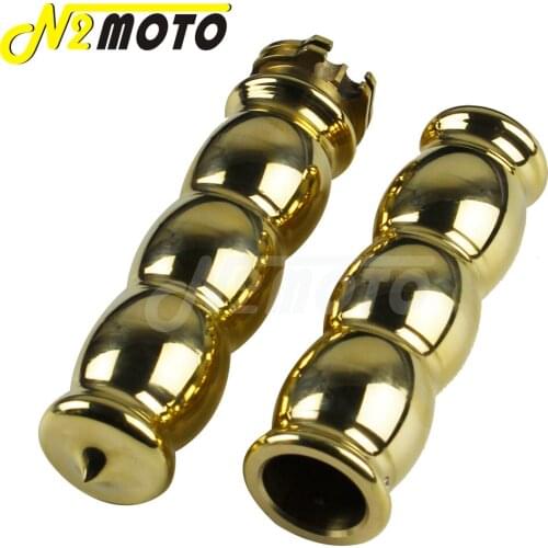 1" Handlebar Grips Motorcycle Vintage Old School Brass 25mm Hand Grips Universal for Harley Chopper Sportster XL883 XL1200 XS650