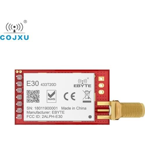 SI4438 433mhz 20dBm Transmitter Fixed Wireless Terminal Long Range 2500m UART Ebyte Wake-up on Radio SMA-K Antenna E30-433T20D