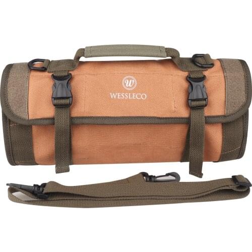 WESSLECO Folding Roll Bags For Tool Practical Carrying Handles Roll Organizer Rolling Tool Bag Pouch Storage for Electrician