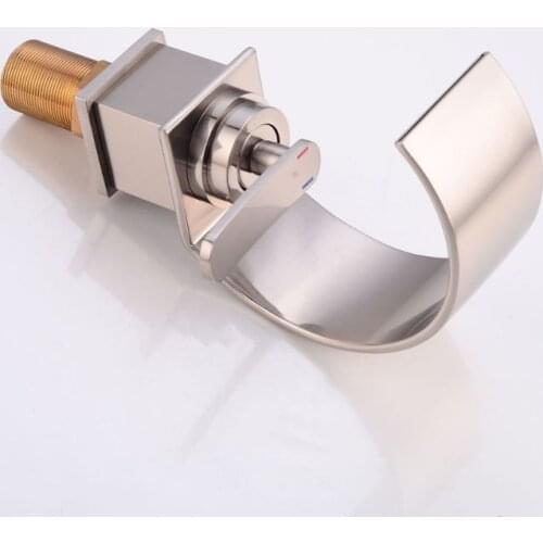 Curve Style Basin Faucet Tap Chrome Finish Single Handle Hole Deck Mounted Wash Hot Cold Mixer Bathroom Kitchen Sink