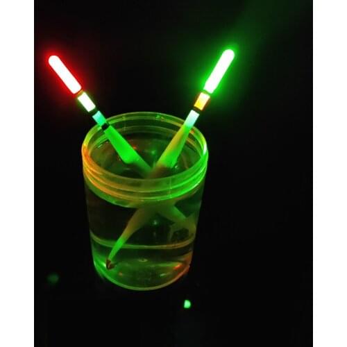 2pcs Fishing Float LED Electric Float Light Deep Water Luminous Float Fishing Tackle Bobber Fishing Gear with Electrons Battery