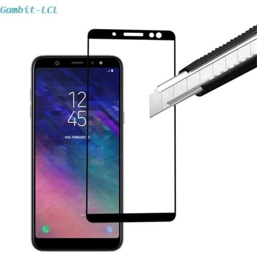 For Samsung Galaxy A6+ 2018 6" Full Cover Screen Protector 9H Tempered Glass Safety Protective Film On A6 Plus SM-A605FN A605F