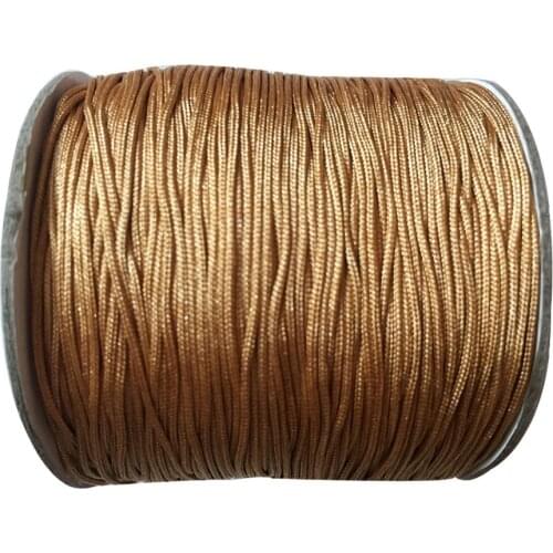 0.8mm khaki Rattail Braid Nylon Cord+Jewelry Findings Accessories Macrame Rope Bracelet Beading Cords 200m/roll