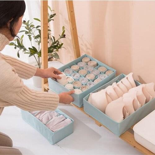1PCS Non-woven Storage Boxes Underwear Clothes Organizer Drawer Closet Organizer For Folding Socks Shorts Bra Storage Box