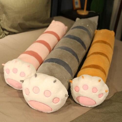 100/140cm Cute Cat Plush Toys Kawai Cloth Doll Stuffed Animal Long Pillow Cushion Room Decoration Soft Brithday Gifts Baby