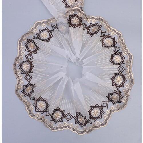 2Yards Mesh Embroidery Lace For Handmade Making Doll Materials DIY Sewing Craft Garment Dress Accessories Supplies