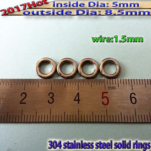 2019hot solid rings fishing accessories size:1.5*5*8.5mm 304 the good stainless steel quantity:500pcs/lot