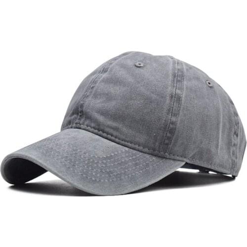 2021 High Quality Men Washed Cotton Baseball Cap Women Vintage Snapback Hat Adjustable Trucker Outdoor Caps Black Dad Hat Bone