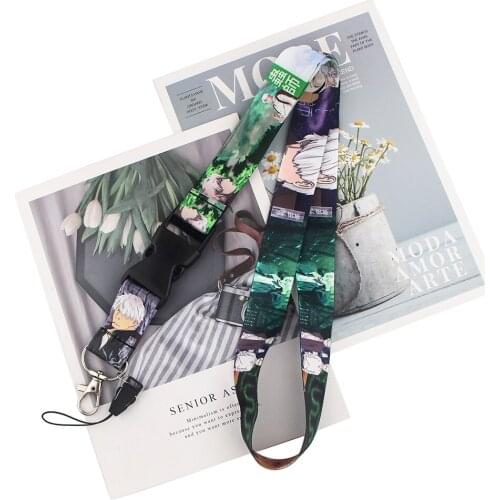 24pcs/lot MD334 DMLSKY Anime Lanyard Keychain keys Badge ID Card Mobile Phone Rope Neck Straps Accessories Gifts
