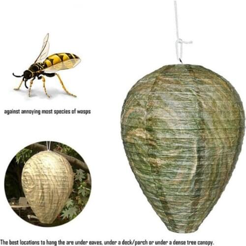 5pcs Household Garden Eco Friendly Cotton Paper Wasp Nest Decoy Hornet Repellent Non-Toxic Outdoors Hanging Wasp Nest Lantern