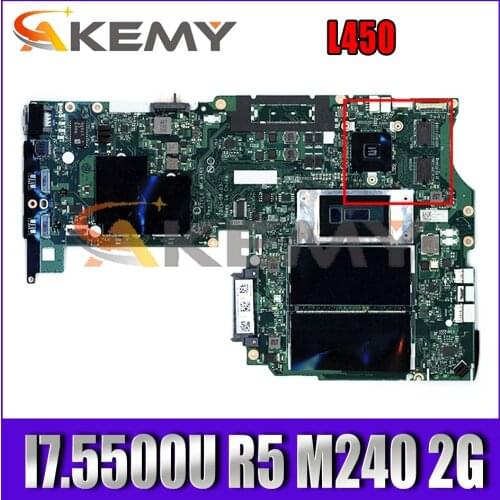 Akemy For CPU. I7.5500U R5 M240 2G Aivl nm-a351 Motherboard Lenovo ThinkPad L450 Laptop PC Board 100% Test OK