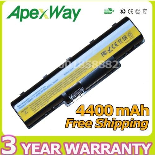 Apexway 6 cell 4400mAh laptop battery for Lenovo IdeaPad B450 B450A B450L Series L09M6Y21 L09S6Y21