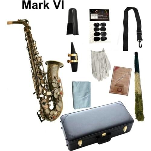 Real Pictures MARK VI Alto Saxophone E Flat Antique Copper Woodwind Instrument With Case Mouthpiece Free Shipping