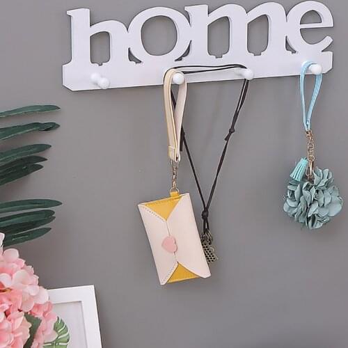 White Home Hat Key Ring Clothes Bag Robe Hanging Door Bathroom Home Decoration Hanger Key Ring Wall Hook Housekeeper On The Wall