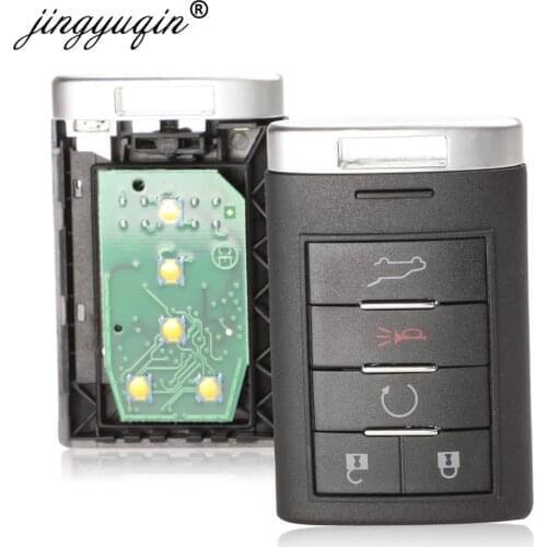 Jingyuqin Intelligent Card Smart Remote Key 5 Button 315/433MHZ For Cadillac SRX XTS DTS CTS 2010-2015 NBG009768T