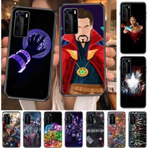 Marvel lovely Phone Case For Huawei P 40 30 20 10 9 8 Lite E Pro Plus Black Etui Coque Painting Hoesjes comic fas