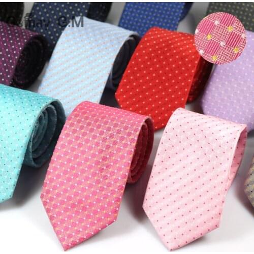 Formal Business Mens Ties Polyester Sknniy Gravatas Neck Ties For Gentlemen Dots Narrow Neckties for Men Neckwear Accessories