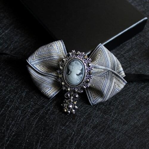 Free shipping New fashion mens male neckties retro beauty head tie Unisex collar suit shirt dress bow tie Headdress female