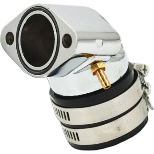 Engine Carburetor Aluminum Alloy Angled Adapter Inlet Intake Carb Manifold for GY6 150Cc Scooter Go Kart