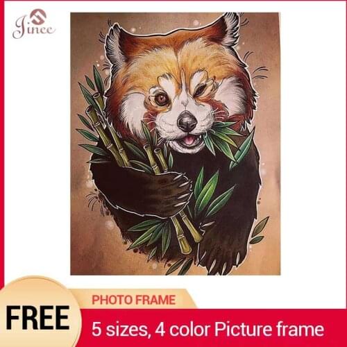 Lesser Panda 5D diy Diamond Embroidery Animal Pictures Of Rhinestones Diamond Painting Full Drill Rhinestone Mosaic Home Decor