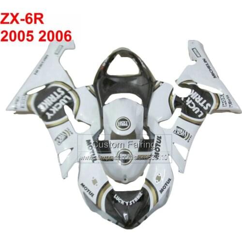 Bodywork fairing kit for Kawasaki zx 6r zx6r Ninja 05 06 2005 2006 green black fairings RG32