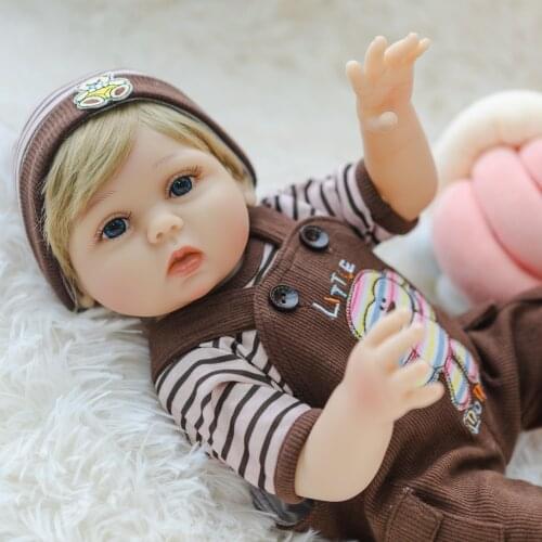 55cm Full Silicone Reborn Baby Doll Toy 22 inch boy bebe reborn menino Boneca Bathe Toy girls Birthday Gift