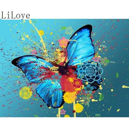 LI LOYE New 5D Square Diamond Painting butterfly Cross Stitch Kit DIY Set Embroidery Rhinestone Home Decor Needlework Gift FZ282