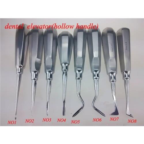 Medical Dental instrument Extraction tool straight curved teeth pointed roots triangular horns tall straight teeth Animal VET
