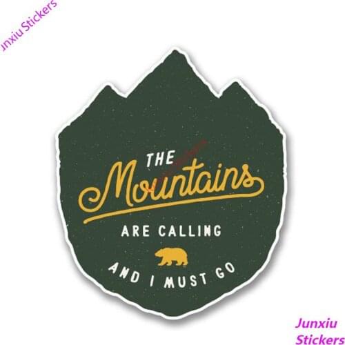 The Mountains Are Calling Ski Snowboard Climbing Decal Personality Car Sticker Waterproof Cover Scratches Accessories KK 13*11cm