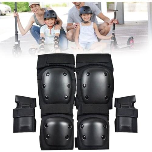 Knee and Elbow Protectors Set with Wrist Protectors Impacts Resistant Suitable for Childrens Outdoor Activities EDF