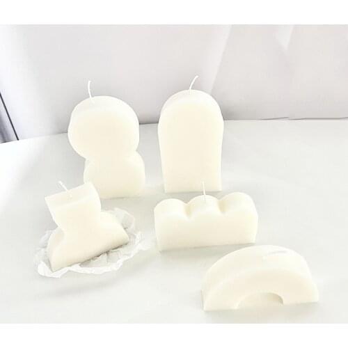 Ins Korean Irregular Geometry Blocks Candle Handmade Aroma Creative Gift Decoration Home Personalized Aromatherapy Soy Wax