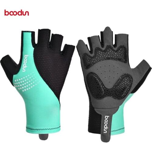 Boodun Breaking Wind Road Cycling Half Finger Gloves Breathable Lycra MTB Short Glove Outdoor Sport Fishing Motorcycling Mittens