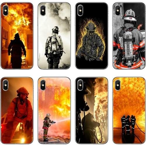 Fire fighter Heroes Fireman Transparent Phone Case For iPhone 12 11 Pro Max Mini XS Max XR X 8 7 Plus 6 6S Plus 5 5S SE 2020