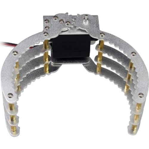 Robot Metal Arm Kit Servo Drive Claw Gripper for Arduino Mechanical Arm (Large Metal Claw with 17KG Torque Servo)