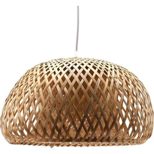 Modern Bamboo Work Hand Knitted Bamboo Weaving Chandelier Restaurant Handmade Retail