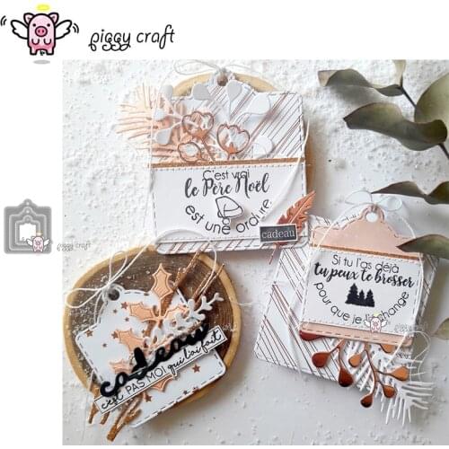 Piggy Craft metal cutting dies cut die mold Three sizes of tags Scrapbook paper craft knife mould blade punch stencils dies