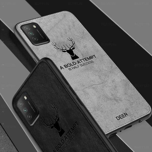 For Xiaomi Mi POCO M3 Fabric Deer Cloth TPU Case for Xiaomi xiomi redmi note 8T Pro redmi9 a c Shockproof Cover Fundas