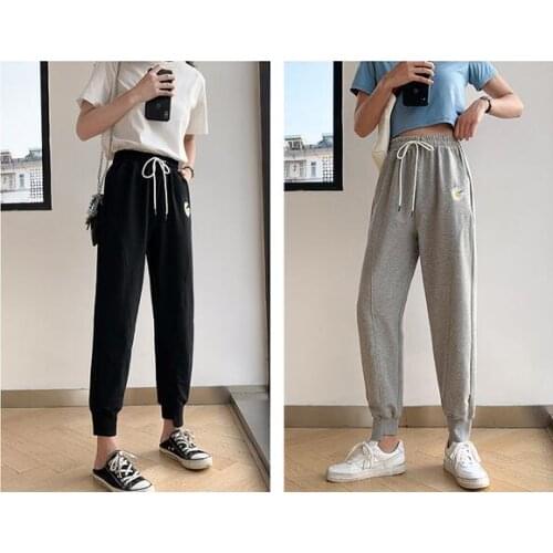Daisy Sweatpants Straight Women Pants High Waist Autumn Women Pants Loose Overalls Women Trousers Pants Running Jogger Pants