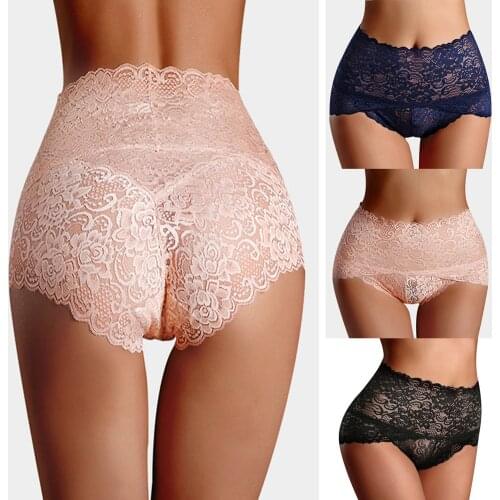 Panties Women Knickers Floral Briefs Shorts Lace Underwear Underpants Sexy Lady Panties Black Red Blue