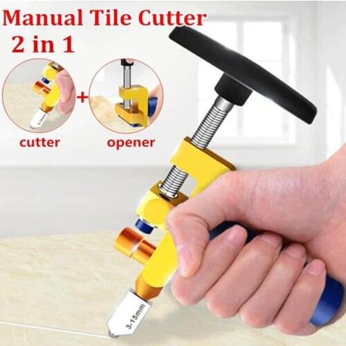 2 In 1 Ceramic Tile Glass Cutting Professional Aluminum Alloy Glass Cutter Glide Mirror Cutting Tool Ceramic Tile Glass Cutting