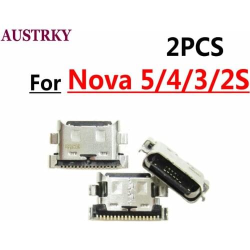 2 x New Micro USB Plug Charging Port Connector Socket For Huawei Nova 5 4 3 2S