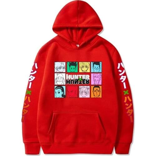 2020 Anime Hunter X Hunter Killua Leorio Kurapika Gon Hisoka Pullover Hoodie Tops Female Harajuku Streetwear Kawaii Hoodie Hoody