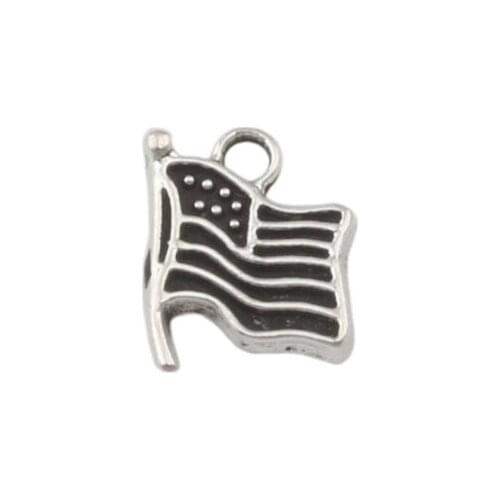 American flag Charms Pendants 200Pcs/lot 9.5x11.5mm Zinc alloy Fashion Jewelry DIY Fit Bracelets Necklace Earrings A-246